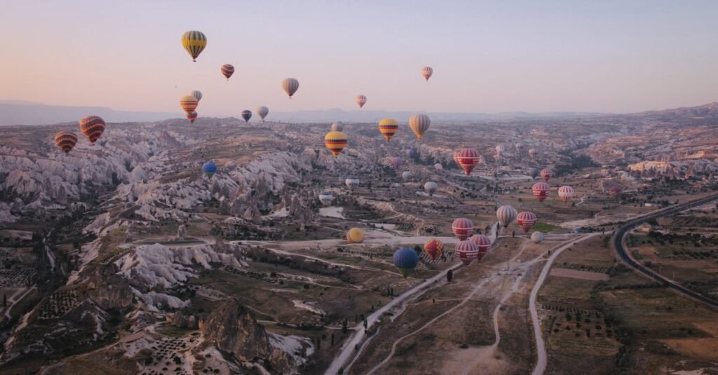 Custom Workshops Hot air balloons floating over Cappadocia